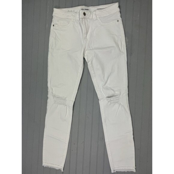 DL1961 Size 28 Womens Jeans Instasculpt Ankle Skinny Newport White Distr… - Picture 1 of 6